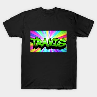 TRAVIS Urban Street Graffiti Style Name Piece T-Shirt